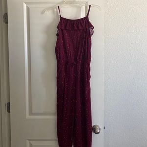 Girls adjustable strap romper